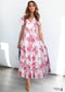 V-Neck Floral Print Boho Maxi Dress Taylor